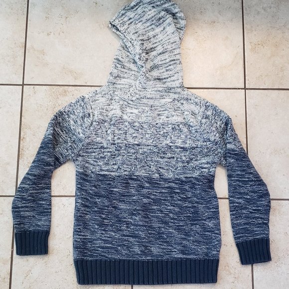 Cat & Jack Other - 🔥Host Pick🔥3/$20 EUC Cat & Jack Blue & White Hooded Sweater Size M 8/10